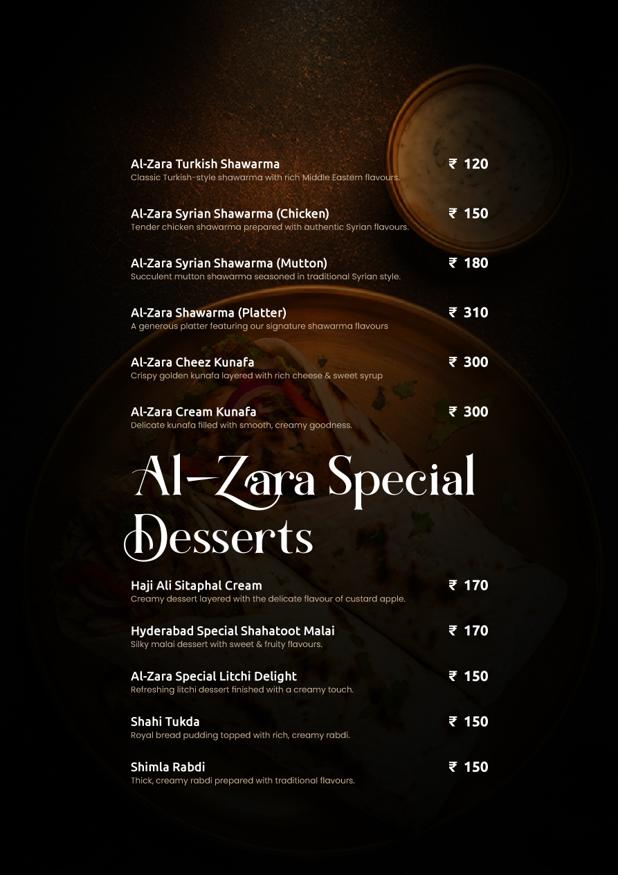 Al Zara Mandi Menu Page 14