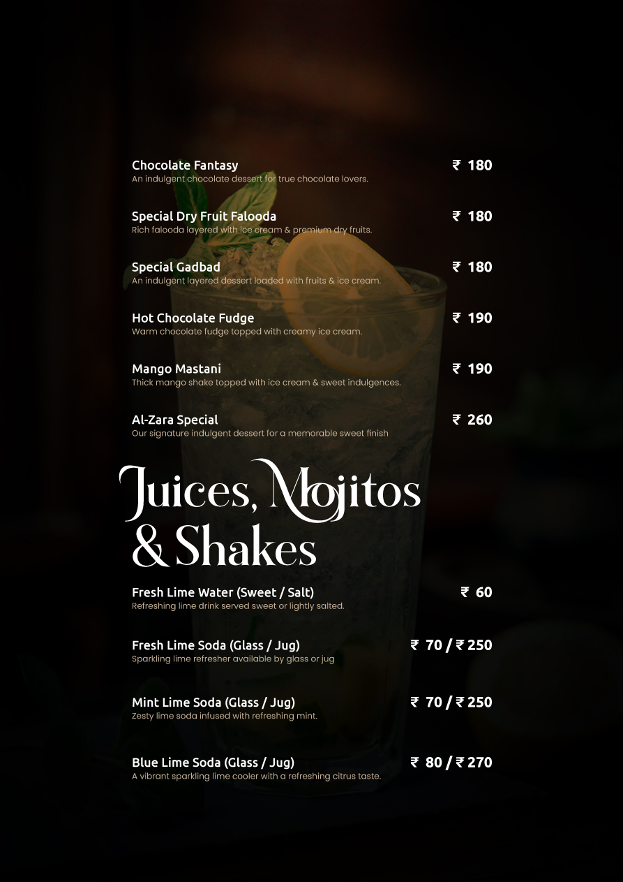 Al Zara Mandi Menu Page 17