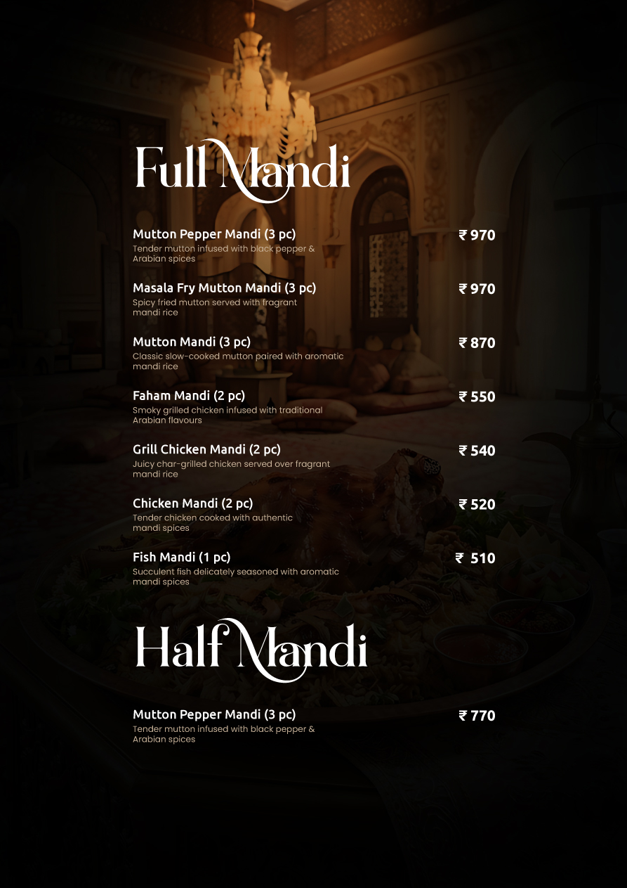 Al Zara Mandi Menu Page 3