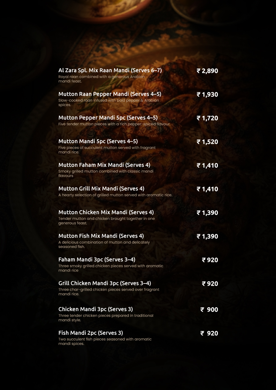 Al Zara Mandi Menu Page 5